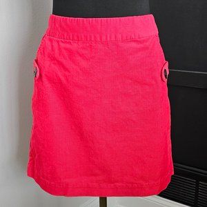 EUC *Vineyard Vines* Women's Red Corduroy Mini Skirt w/Buttons 6